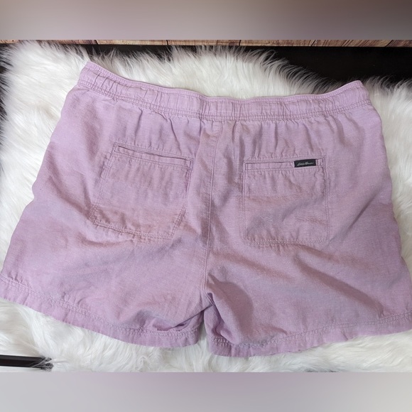 Eddie Bauer Women's Light Purple Linen Blend Shorts Size XXL - Picture 2 of 6